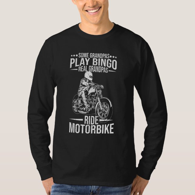 Mens Grandpas No Bingo Motorbike Gift Grandpa Bike T-Shirt (Front)
