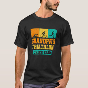 Mens Grandpas Triathlon Cheer Team Triathlon Triat T-Shirt