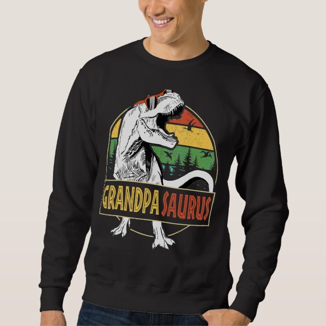 Mens Grandpasaurus Rex Dinosaur  Grandpa Saurus Fa Sweatshirt (Front)