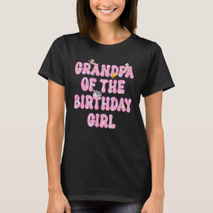 Mens Granpa Of The Birthday Girl Cat Themed Cat  B T-Shirt