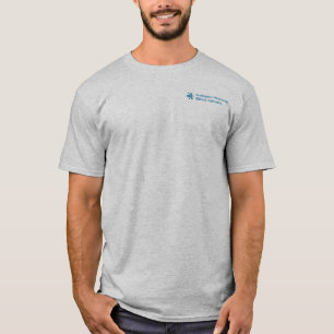 Men's gray t-shirt with blue AMBS logo