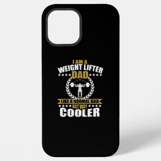 Mens Great Weightlifter Dad Gift Papa Gym T-Shirt. iPhone 12 Pro Max Case