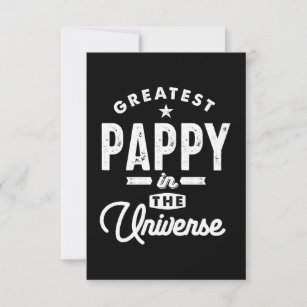 Mens Greatest Pappy in The Universe Grandpa T Shir RSVP Card