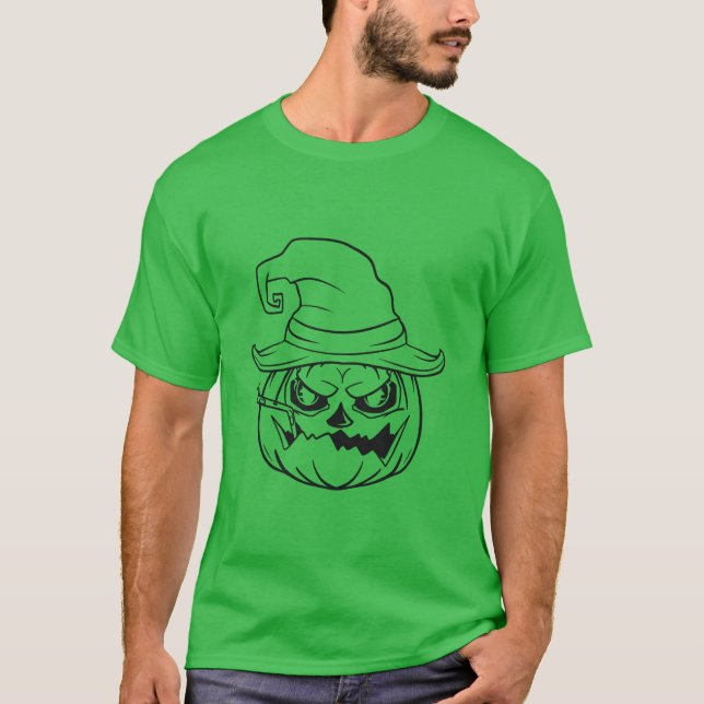 Men's Green Halloween T-Shirt (Front)