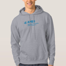 Men's grey hoodie with AMBS logo