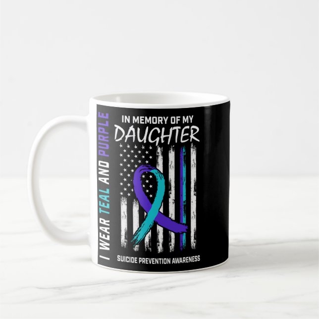 Mens Grieving Daughter Awareness Prevention Coffee Mug (Left)