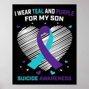 Mens Grieving Gifts For Loss Of Son Awareness Poster