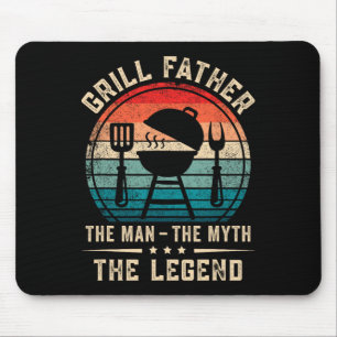 Mens Grill Father Grilling Bbq Meat Smoker  Mouse Pad