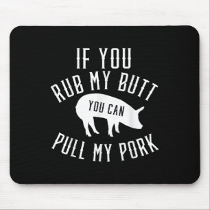 Mens Grilling T Shirt Funny Gift Pork Bbq Smoker G Mouse Pad