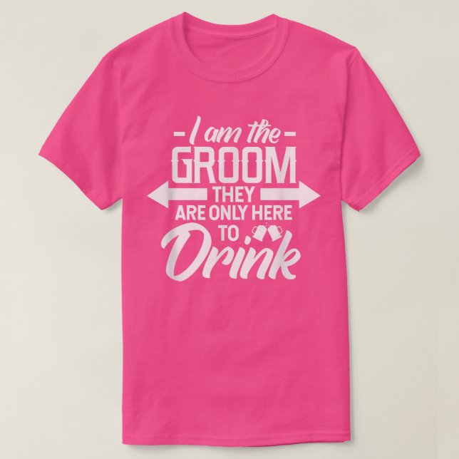 Mens Groom Bachelor Party Wedding Drinking Party  T-Shirt (Design Front)