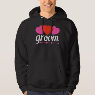 Mens Groom Cute Wedding Matching Newlyweds Bachelo Hoodie