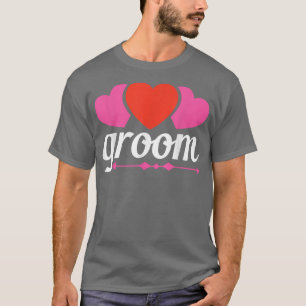 Mens Groom Cute Wedding Matching Newlyweds Bachelo T-Shirt