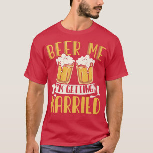 Mens Groom Drinking Beer Wedding Men Funny Bachelo T-Shirt