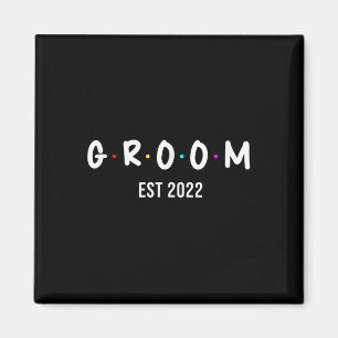 Mens Groom Est 2022, Wedding Bridal Bachelorette P Magnet
