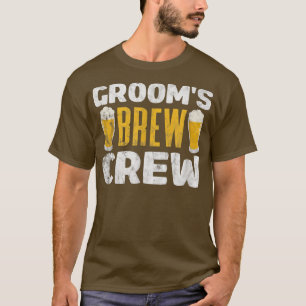Mens Groom Groomsmen Bachelor Party Beer Drinking T-Shirt