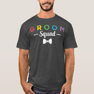 Mens Groom Squad LGBT Gay Bachelor Party T-Shirt