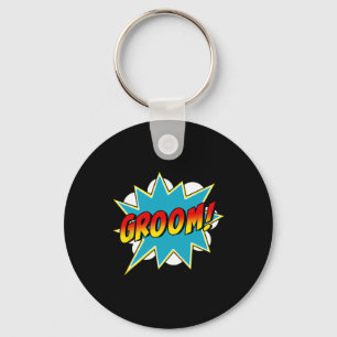 Mens Groom Superhero Bachelor Stag Party Wedding C Key Ring
