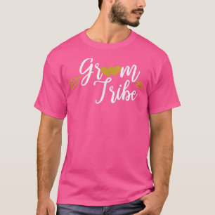 Mens Groom Tribe Heart Engagement Wedding Party Ma T-Shirt