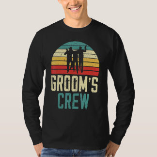 Mens Grooms' Crew Groom Squad Stag Night Bachelor  T-Shirt