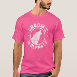 Mens Groom's Wolfpack Groom Groomsmen Bachelor Par T-Shirt