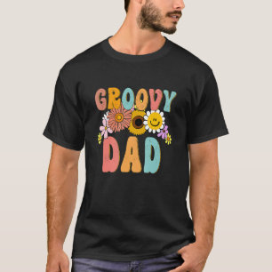 Mens Groovy Dad Retro Vintage 1970's Style Hippie T-Shirt
