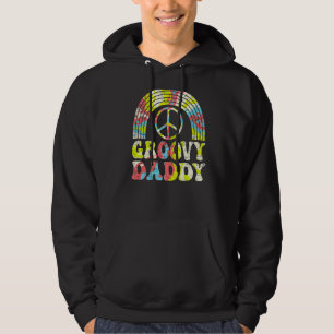 Mens Groovy Daddy 70s Aesthetic 1970's Retro Hippi Hoodie