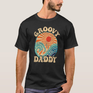 Mens Groovy Daddy 70s Aesthetic Nostalgia 1970's R T-Shirt