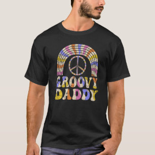 Mens Groovy Daddy 70s Aesthetic Nostalgia 1970's R T-Shirt