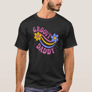 Mens Groovy Daddy 70s Aesthetic Nostalgia 1970's R T-Shirt