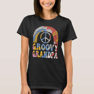 Mens Groovy Grandpa 70s Aesthetic Nostalgia 1970's T-Shirt