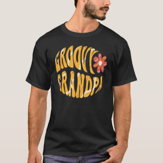 Mens Groovy Grandpa 70s Aesthetic Nostalgia 1970's T-Shirt