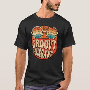 Mens Groovy Husband 70s Aesthetic Nostalgia 1970's T-Shirt