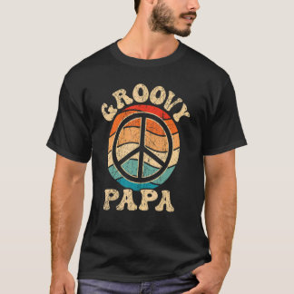 Mens Groovy Papa 70s Aesthetic Nostalgia 1970's Re T-Shirt