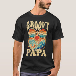 Mens Groovy Papa 70s Aesthetic Nostalgia 1970's Re T-Shirt