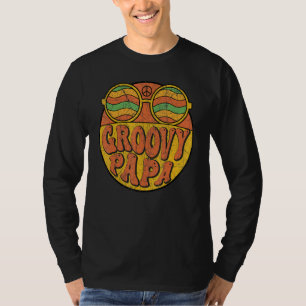 Mens Groovy Papa 70s Aesthetic Nostalgia 1970's Re T-Shirt