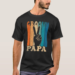 Mens Groovy Papa 70s Aesthetic Nostalgia 1970's Re T-Shirt