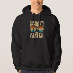Mens Groovy Pawpaw 70s Aesthetic Nostalgia 1970's  Hoodie