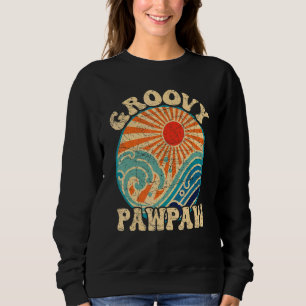 Mens Groovy Pawpaw 70s Aesthetic Nostalgia 1970's Sweatshirt
