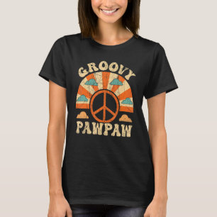 Mens Groovy Pawpaw 70s Aesthetic Nostalgia 1970's T-Shirt