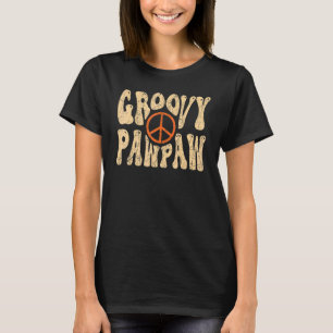 Mens Groovy Pawpaw 70s Aesthetic Nostalgia 1970's  T-Shirt