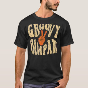 Mens Groovy Pawpaw 70s Aesthetic Nostalgia 1970's T-Shirt