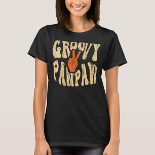 Mens Groovy Pawpaw 70s Aesthetic Nostalgia 1970's T-Shirt