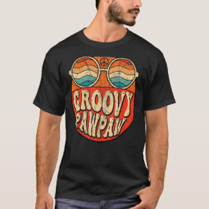 Mens Groovy Pawpaw 70s Aesthetic Nostalgia 1970's  T-Shirt