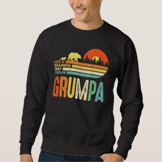 Mens Grumpa Like A Grandpa Only Cooler For Men Ret Sweatshirt