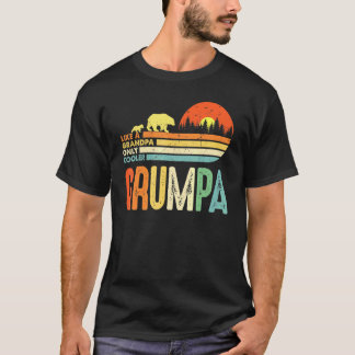 Mens Grumpa Like A Grandpa Only Cooler For Men Ret T-Shirt