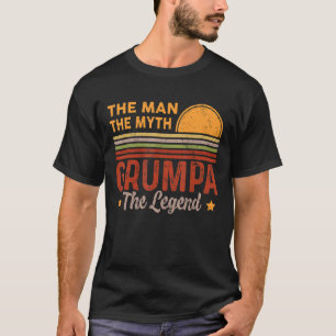 Mens Grumpa The Man Myth Legend Retro Grandpa Fath T-Shirt