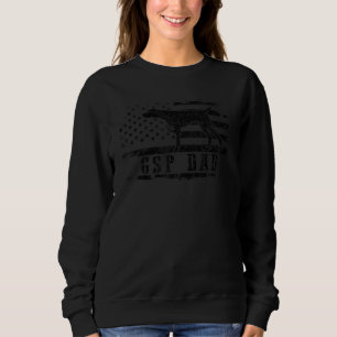 Mens Gsp Dad Usa American Flag German Shorthaired Sweatshirt