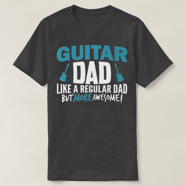 Mens Guitar Dad Shirt Awesome Fathers Day Gift Pla (Design Front)