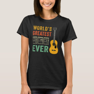 Mens Guitar player retro dad ever chord T-Shirt
