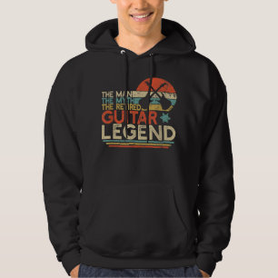 Mens Guitarist Retirement Gift Man Myth Retired Gu Hoodie